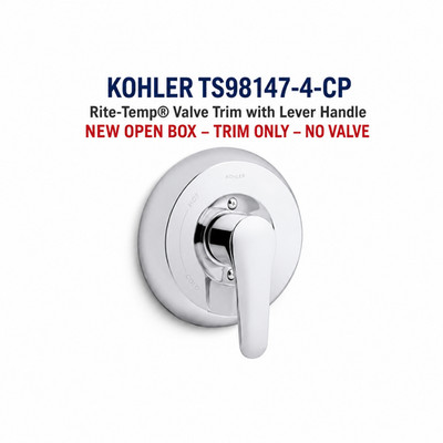 KOHLER TS98147-4-CP Rite-Temp Shower Trim Kit Chrome NEW OPEN BOX NO VALVE
