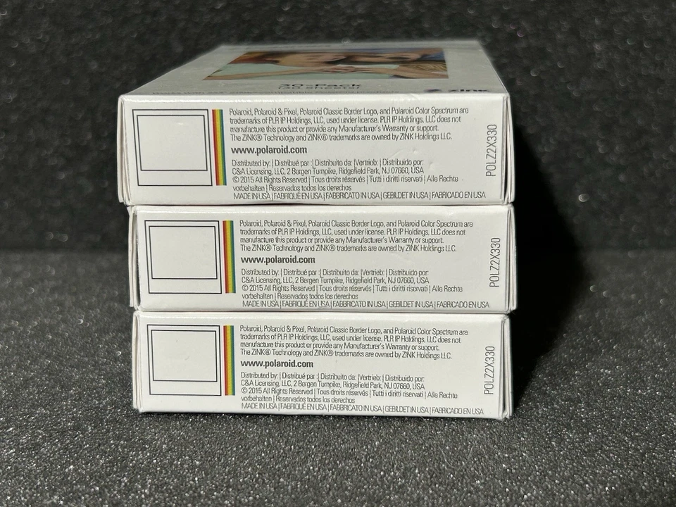 Lot of 3 Polaroid ZINK Photo Paper 2x3 Inch 30 Sheets x 3 NEW Sealed - Image 4 of 4