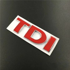 New 3D Metal TDI Badge Red Emblem Brand New