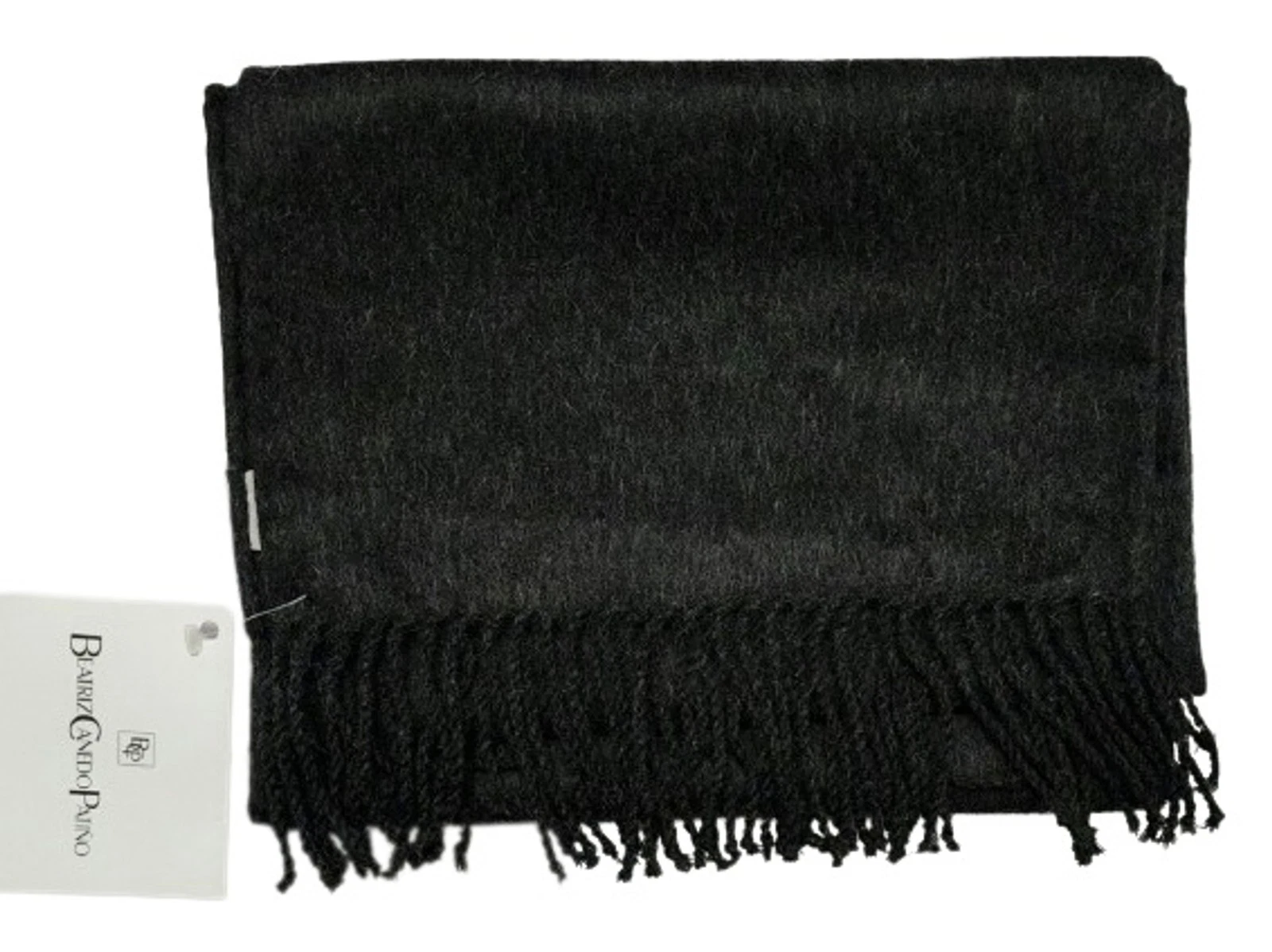 NWT Baby Alpaca Scarf Grey Beatriz Canedo Patino Handmade 68.5x11