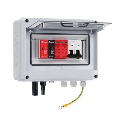 600V Solar DC PV Combiner Box for Solar Panel,1 String with Lightning Arreste...