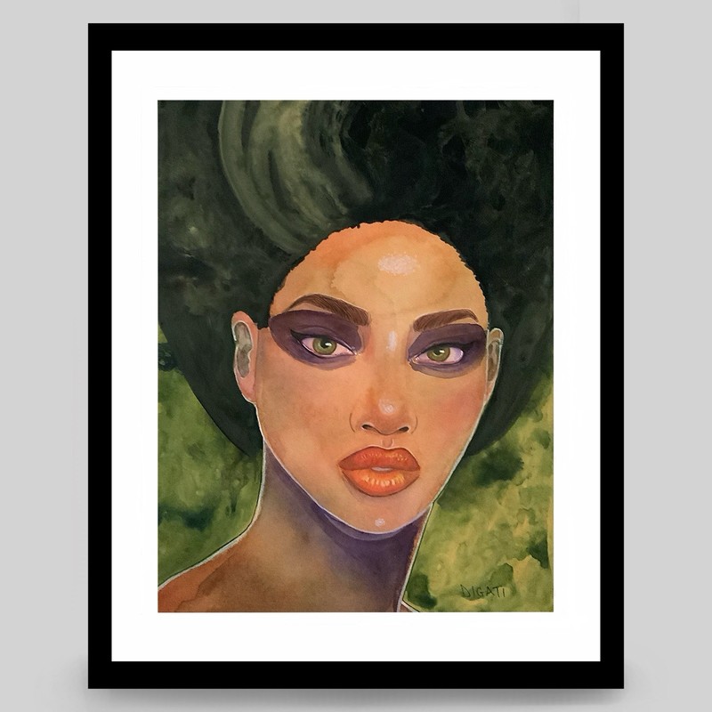 Original Fine Art Expressive Portrait Study Figurative Watercolor Painting 8x10