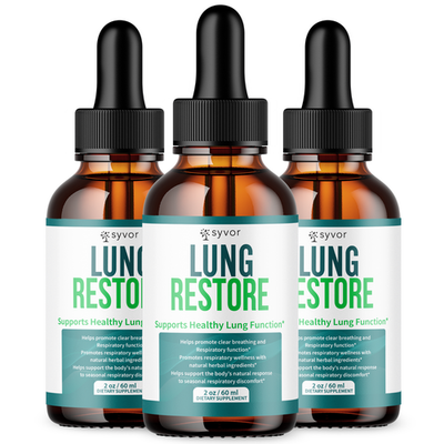 #ad 3 Pack Lung Restore Drops Advanced Formula for Lung Health Support 90 Servings $39.95