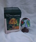 Vintage Stained Glass Fairy Lamp, Tiffany Tulips Candle Lamp 90s Made In China