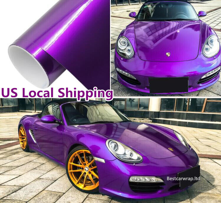 Gloss Candy Metallic Red Vinyl For Car Wrap covering Foil Graphics Bubble  Free