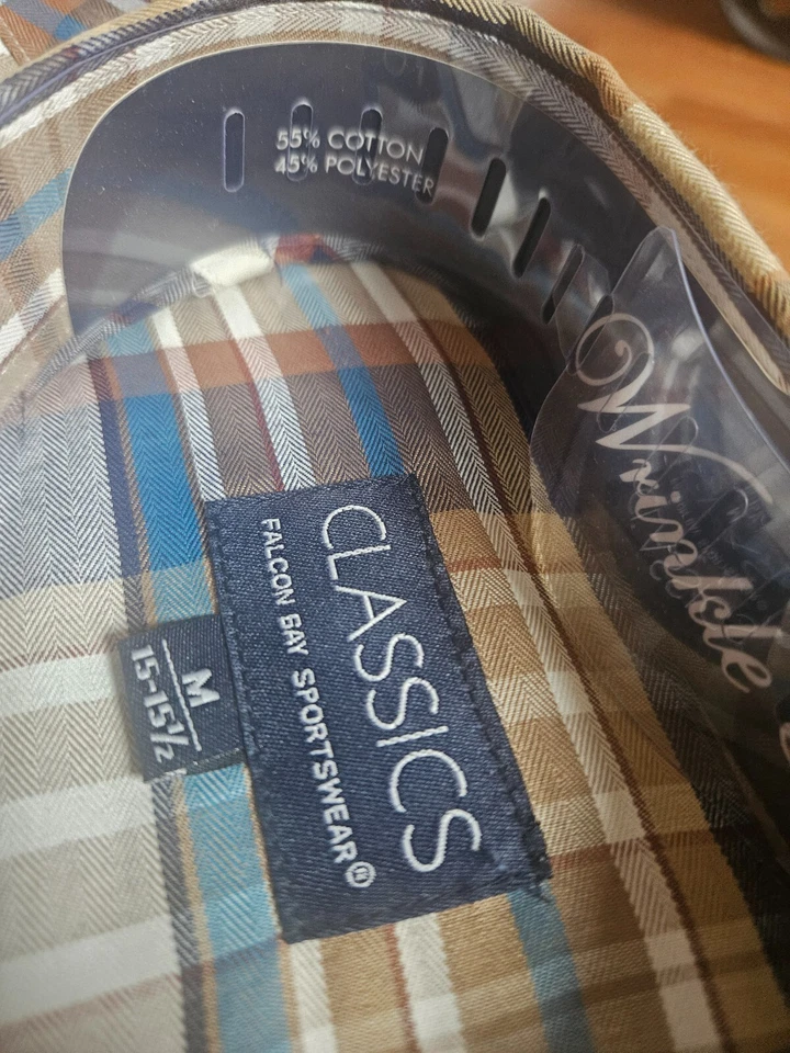 РАЗМЕР M CLASSICS FALCON BAY SPORTWEAR (новый) длинным рукавом платье рубашка лот 566 - Изображение 2 из 2