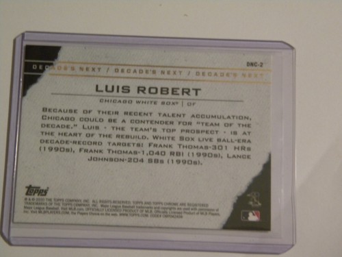 2020 Topps Chrome Update Luis Robert Decades Next Rookie Card RC #DNC-2 - Picture 3 of 3
