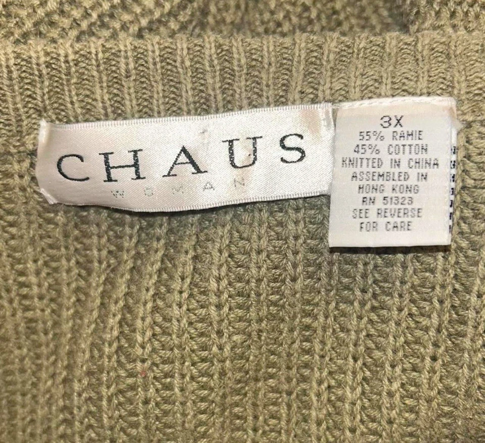 Chaus Woman Green Chunk V Neck Sweater - Изображение 3 из 3