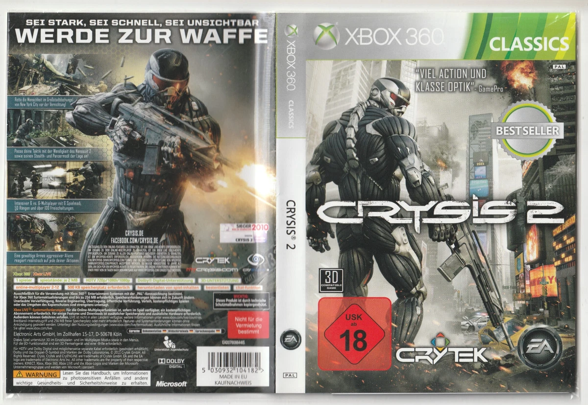 ✪ CRYSIS 2, Electronic Arts/Microsoft 2011 XBOX 360 VIDEOJUEGO EXCELENTE