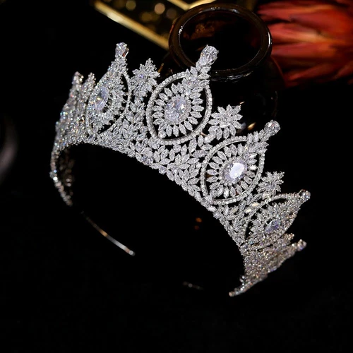 Luxury Bridal Headpiece Wedding Accessories Tiaras Crowns Hair Crystals Jewelry - Picture 6 of 19