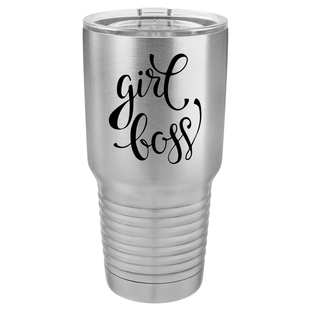 Tumbler 20oz 30oz Travel Mug Cup Vacuum Insulated Stainless Steel Girl Boss
