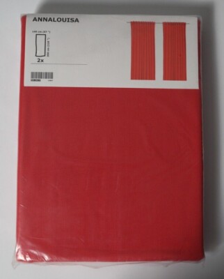 IKEA ANNALOUISA 2 Gardinen rot Vorhang Vorhänge 145x300cm Gardinenpaar