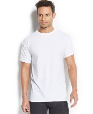 $75 Hanes Men White X Temp Undershirt Short Sleeve Crew Neck