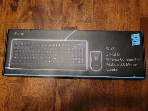Bornd Wireless Keyboard & Mouse Combo, W521 ( BLACK) - 第 1/3 張圖片