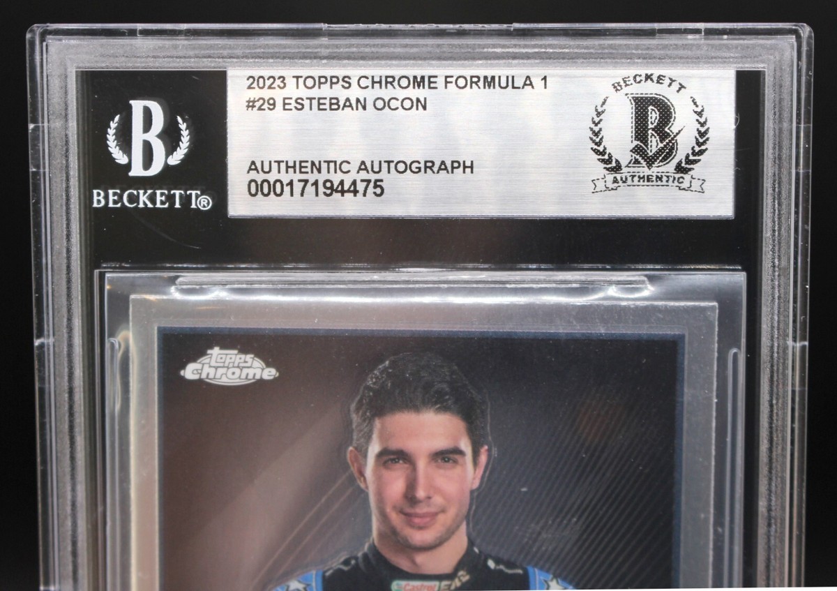 ESTEBAN OCON SIGNED 2023 TOPPS CHROME F1 FORMULA 1 #29 CARD