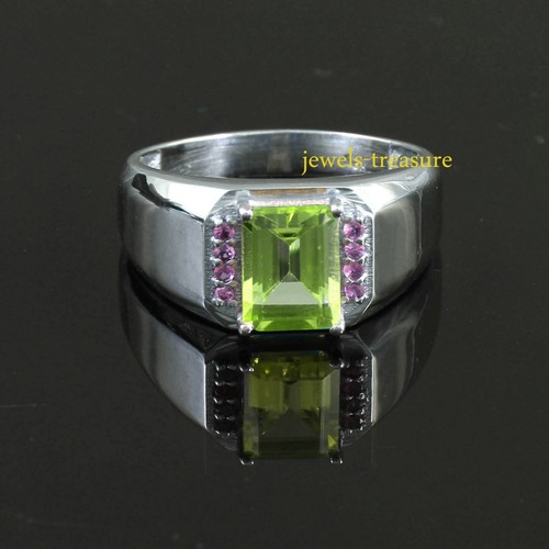 Bague En Argent Sterling Avec Améthyste Naturelle - Taille 4-16 US, Fait Main, Sans Nickel - Neuf Sans Emballage