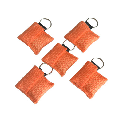 Lot 100X One way Valve CPR Face Mask AED Rescue First Aid Training Orange