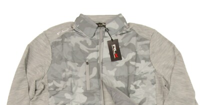 RLX Ralph Lauren Men's Grey Camo Wool Blend Full Zip Golf Jacket
