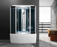 CABINA Doccia vasca Idromassaggio -Sauna -150X88 Bagno Turco BLUETOOTH CROMO 03