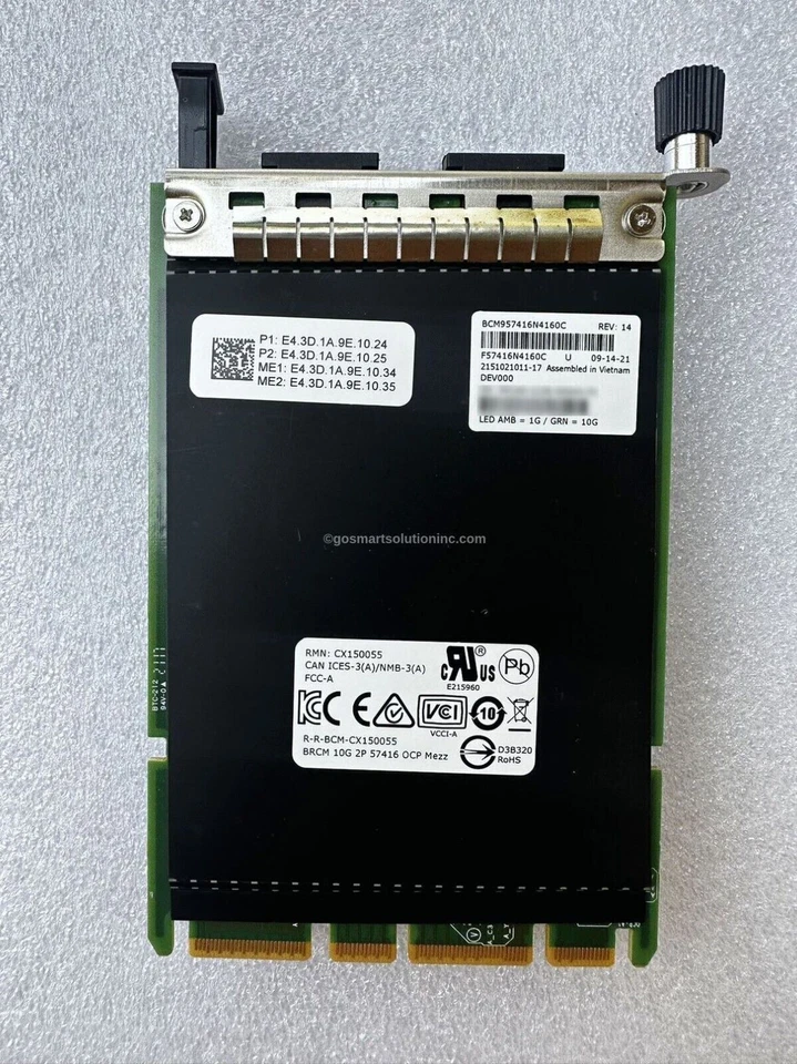 Broadcom BCM957414N4140C 25Gbps PCI-Express 3.0 x8 Dual-Port 25/10 Gb/s Ethernet - Image 3 of 3