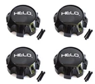 4x Helo Gloss Black 8 Lug Wheel Center Caps HE878 HE879 HE900 HE901 HE904 Rim