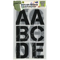 Dritz Iron-on 3 Distressed Letters - Black, New, Free Shipping Dritz Iron-on 3 Distressed Letters - Black, New, Free Shipping