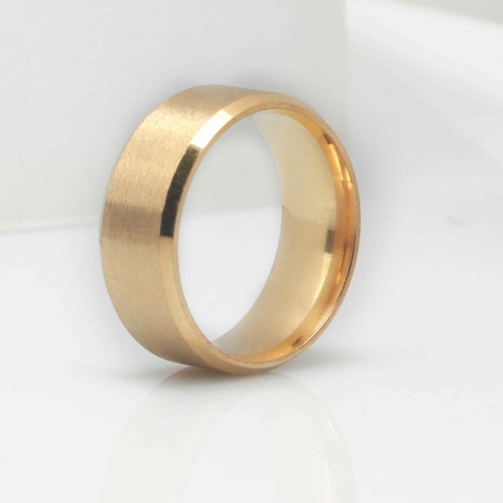 8mm Matte Black Stainless Steel Men's Wedding Band Ring - Comfort Fit, Sizes 7-15 - View #2