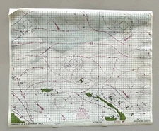 U.S. Naval Combat Intelligence Hydrographic Office Cloth Map