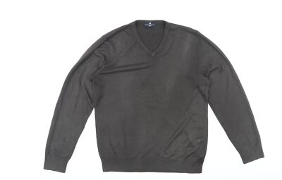 Blue Harbour Herren Pullover Grau V-Ausschnitt Acrylmischung Größe M Langarm