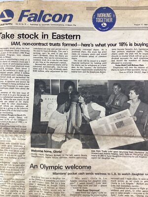 Eastern Airlines News 1984 Rare Miami Lohr ATL Stephens Northcutt Bjorn Borg
