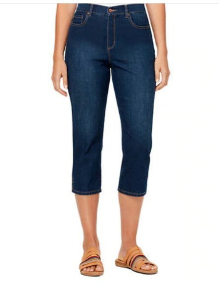 Gloria Vanderbilt Women's Amanda Jeans black Green 14 short soft slimming effect | eBay