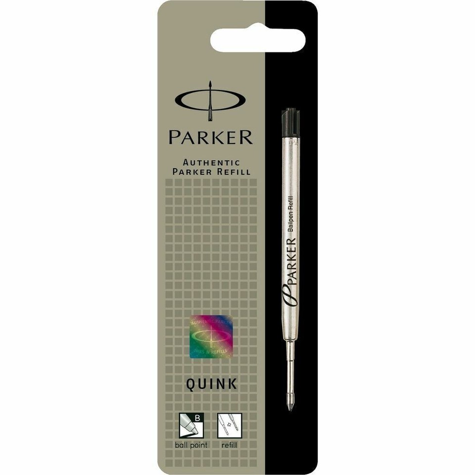 Two Parker QUINKflow Ballpoint Refills BLACK (M) 1950372 - Foto 3