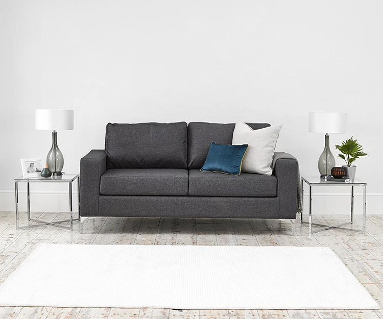 Sofa Grey Fabric UK Made Sofas. Strong sturdy long lasting. FREE DELIVERY