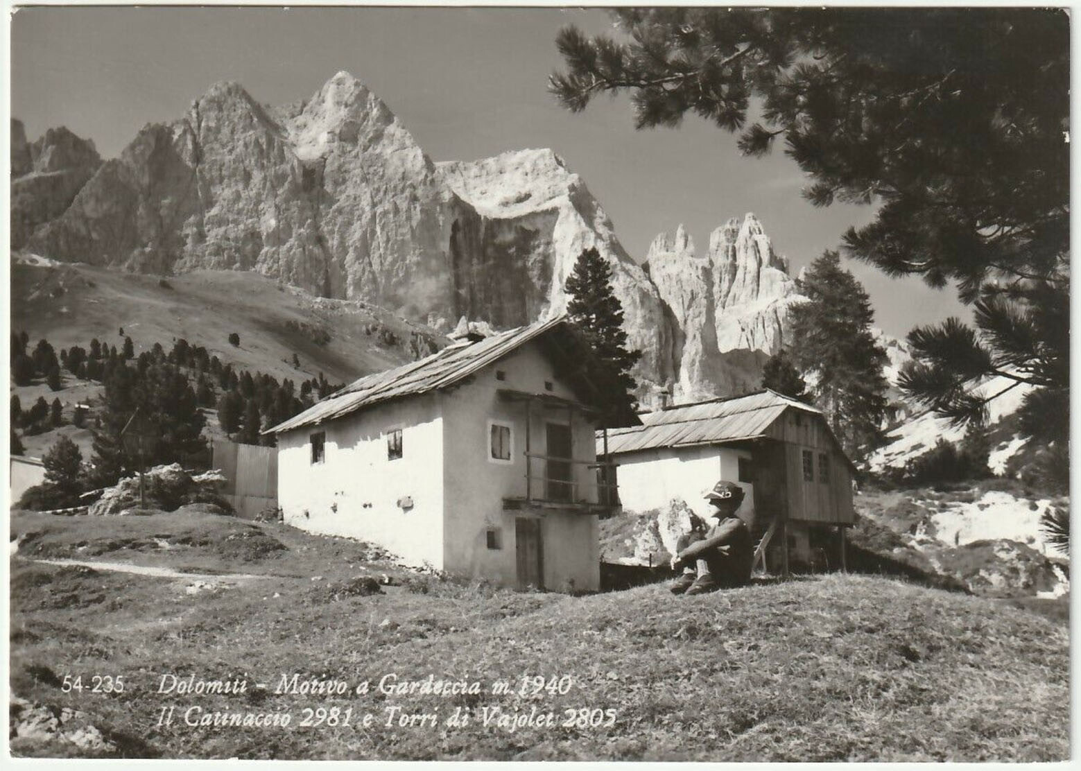 MOTIVO A GARDECCIA - TRENTO - IL CATINACCIO E TORRI DI VAJOLET - VIAGG. -37837-