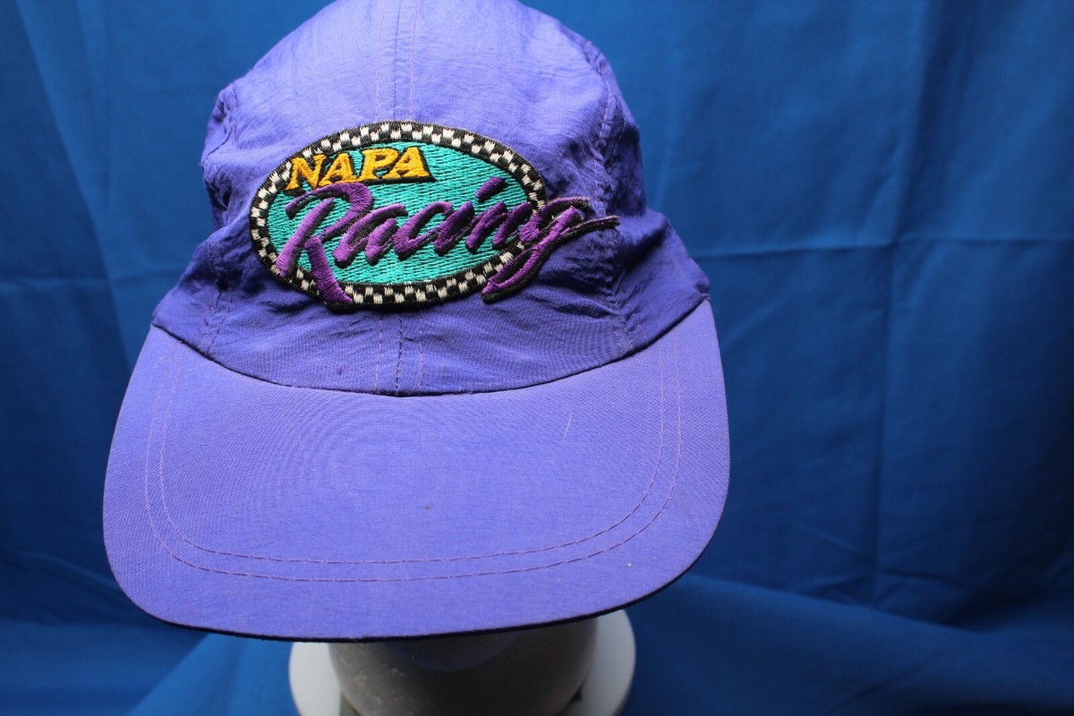 Vintage 80s Napa Racing Purple Snapback Hat Cap Nascar Dirt  display picture 2