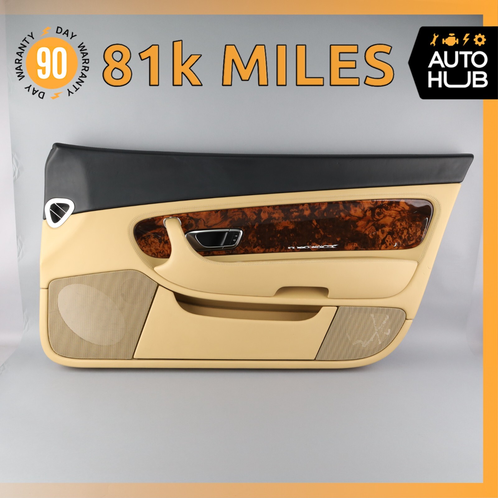 03-10 Bentley Continental GT Right Side Interior Door Panel Beige OEM 81k