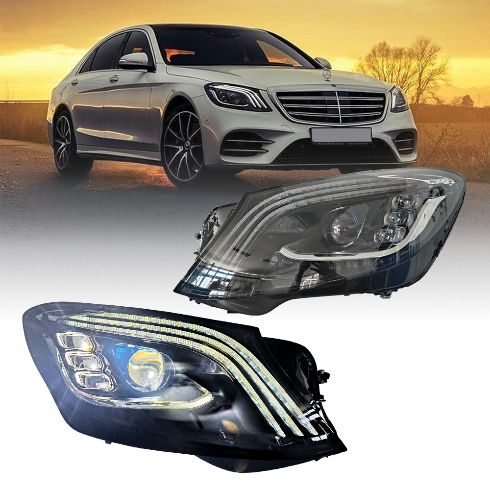 メルセデスW222 S LED フロントヘッドライトセット。オリジナル、新品同様 Pair For 2014-2017 Mercedes Benz S-Class W222 LED Front Headlights