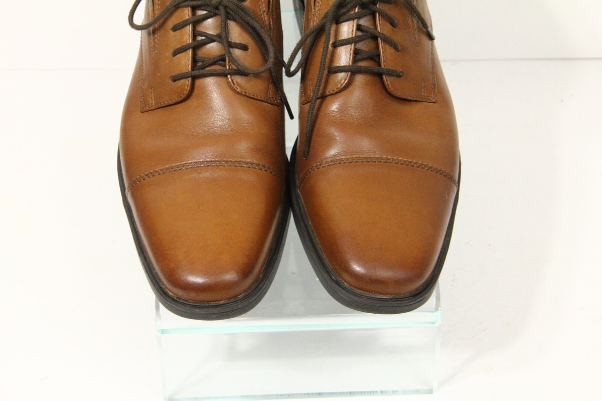 Clarks Collection Dress Shoe Mens Leather Oxford sz 9 Brown 