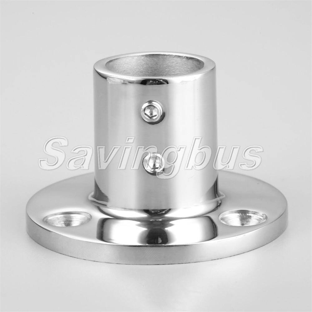 90 Degree Stainless Steel Round Tube Stanchion Base – Marine Grade 316 SS Hand Rail Fitting For Boats & Railings