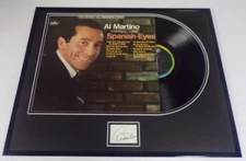 Al Martino Signed Framed 16x20 Spanish Eyes 1966 Record Album Display