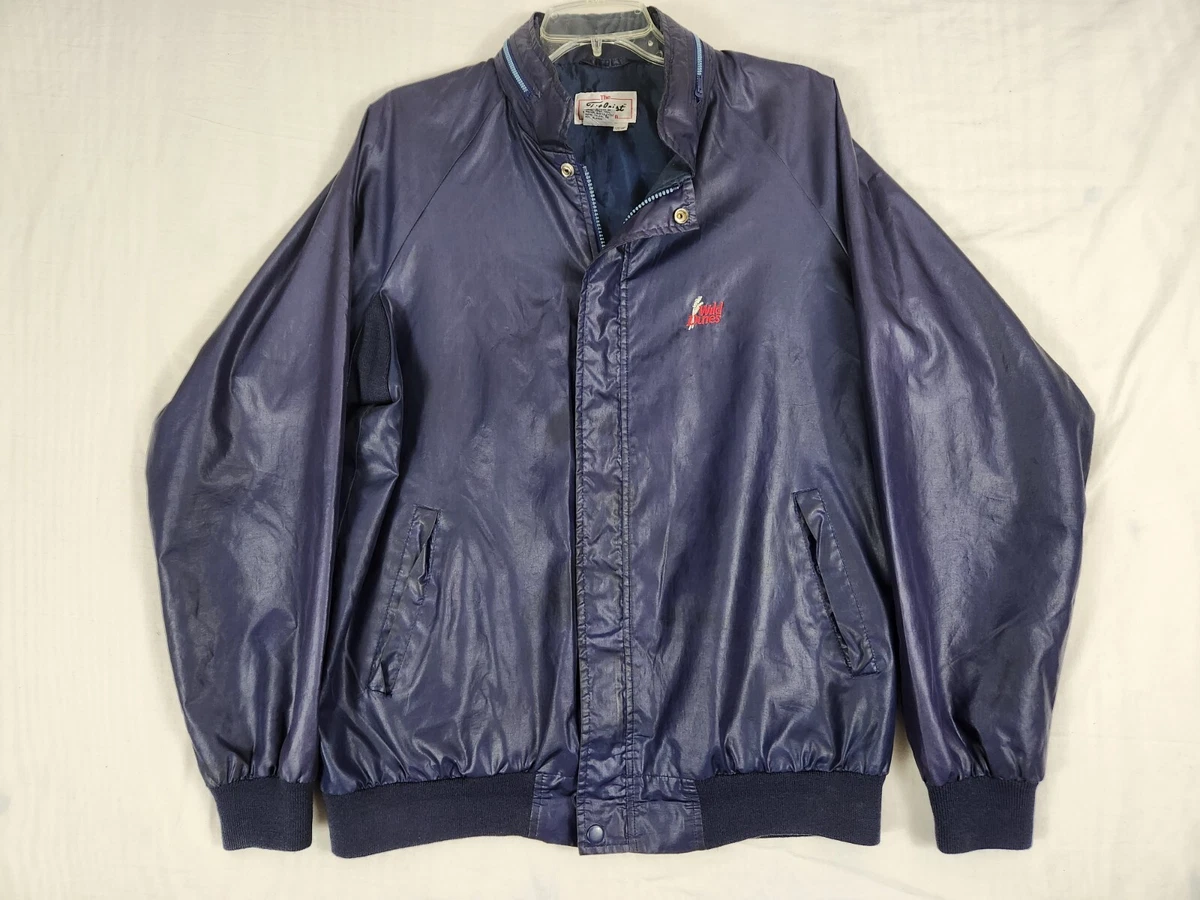 Vintage Titleist Mens Jacket Rain Gear Nylon Lined WILD DUNES Golf Medium Blue