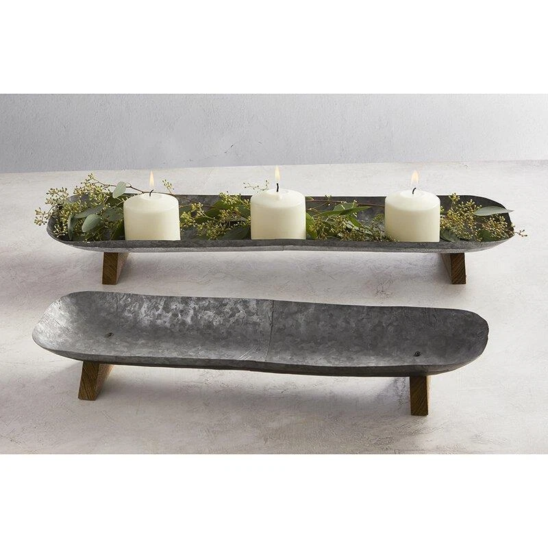 Iron Tray Large Serving Tray for Home and Office Decor - Pack of 2 - Image 2 of 2