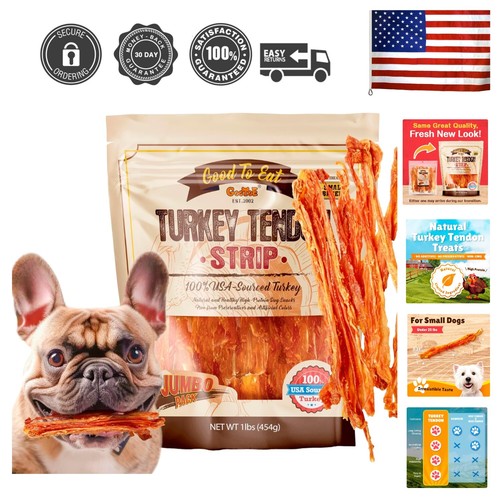 Turkey Tendon Dog Treats 100 Sourced, Natural Snack, Premium