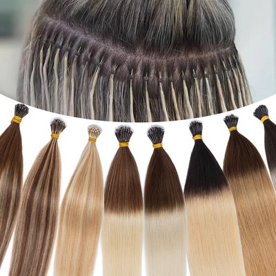 Nano Ring 100% Remy Human Hair Extensions Micro Loop Beads Balayage Ombre Thick