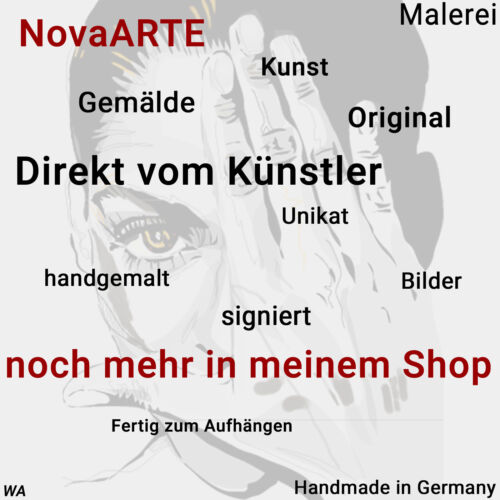 NOVAARTE Acryl Bild Gemälde Reh Baby Kunst Abstrakt Malerei Modern Tier ORIGINAL - Bild 4 von 7