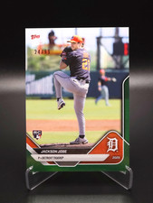 Jackson Jobe 2025 Topps Now Road To Opening Day Detroit Tigers Green #24/99 RC