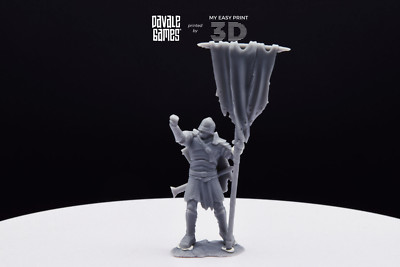 Blood-Handed Orc with Banner Davale Games 3D Printed With High Quality Resin