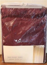 Mervyns @Home ROD POCKET PANEL Reflections One Crushed Satin Panel Wine 47x84new