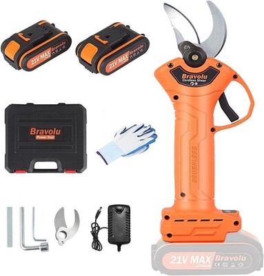 Bravolu 21V Akku Elektro Gartenschere Brushless Motor Garten Baumschneider