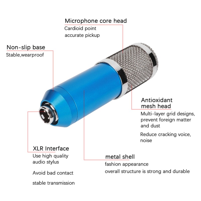 BM800 USB Condenser Mic For PC Streaming Karaoke